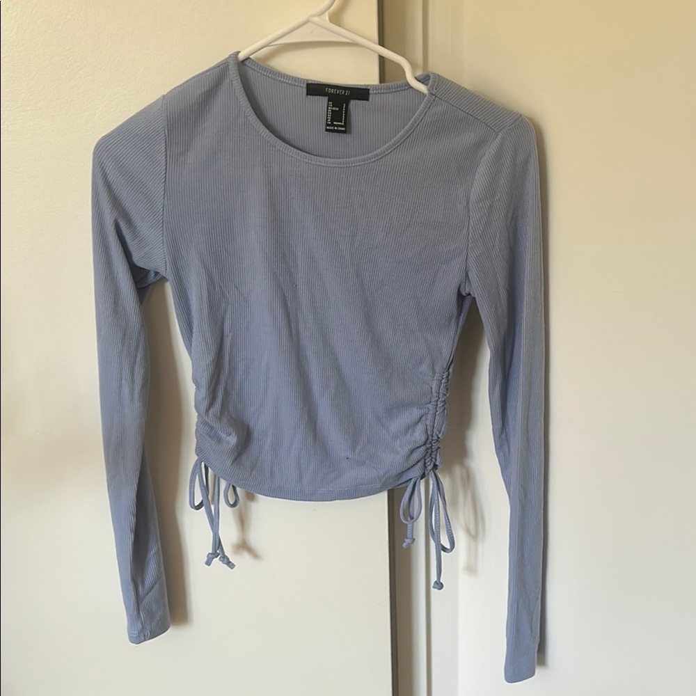 Forever 21 Blue Long Sleeve Top